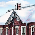 Albion Train Depot Giclee Art Print